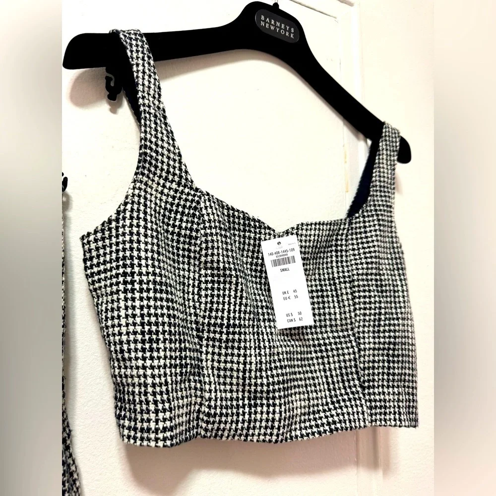 NWT $110 Abercrombie & Fitch Herringbone mini skirt and crop top set size small